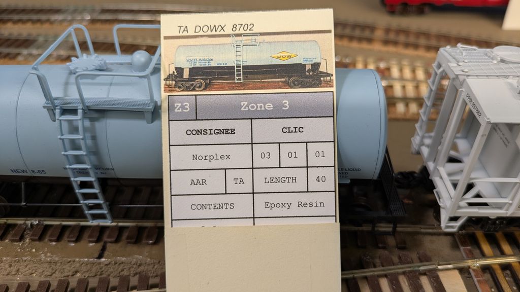 The inbound waybill shows basic information about the industry and track spot for the car as well as car type and contents.