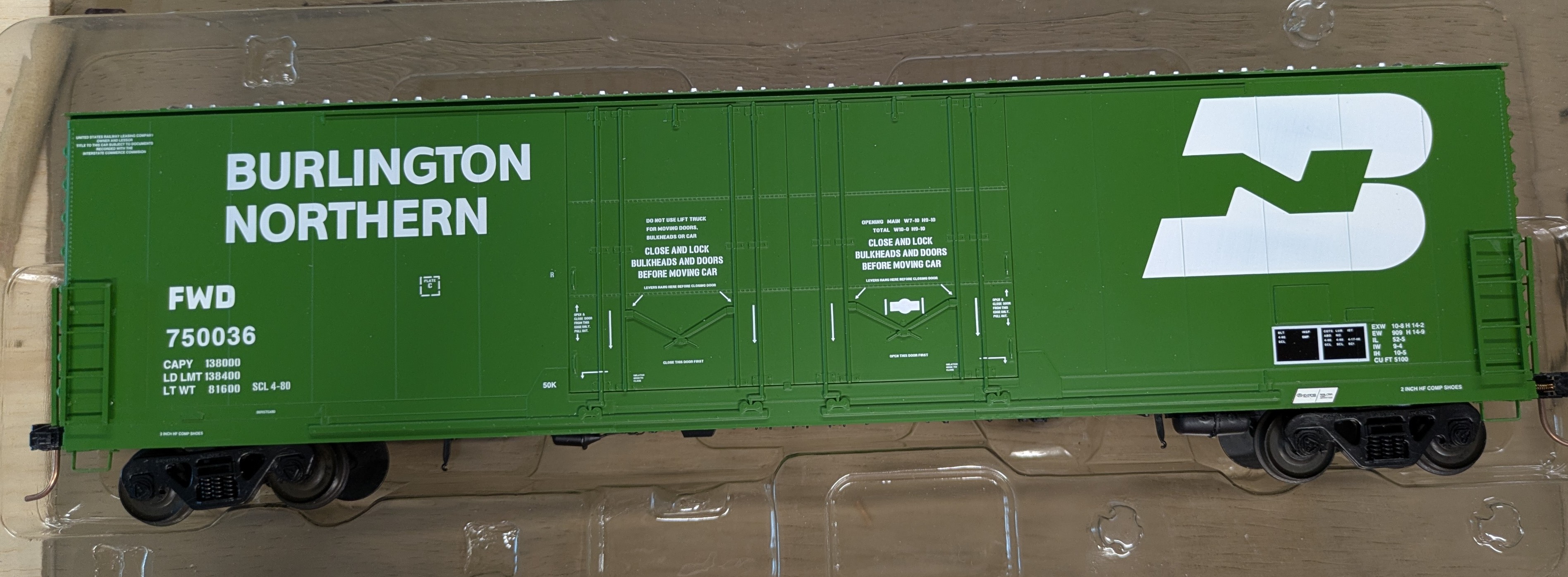 Burlington Northern Evans Box Car #750036
